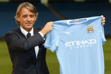 Roberto Mancini replaces Mark Hughes as City manager