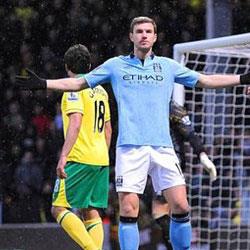 Norwich City 3 Manchester City 4 - match report